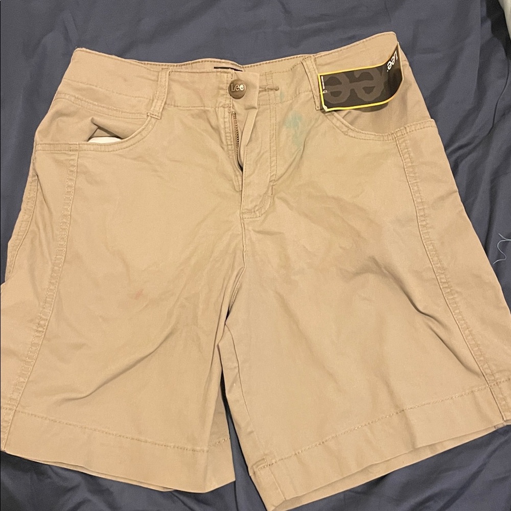 Lee Men's Beige Cargo Shorts